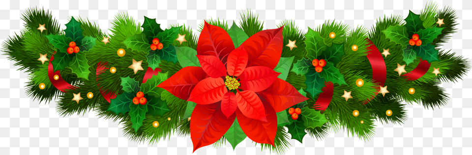 Christmas Decorative With Clip Art Image Poinsettia Clipart Png