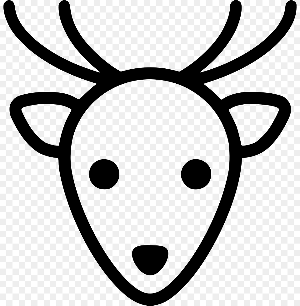 Christmas Deer Christmas Icons Drawn, Stencil, Livestock, Ammunition, Grenade Free Transparent Png