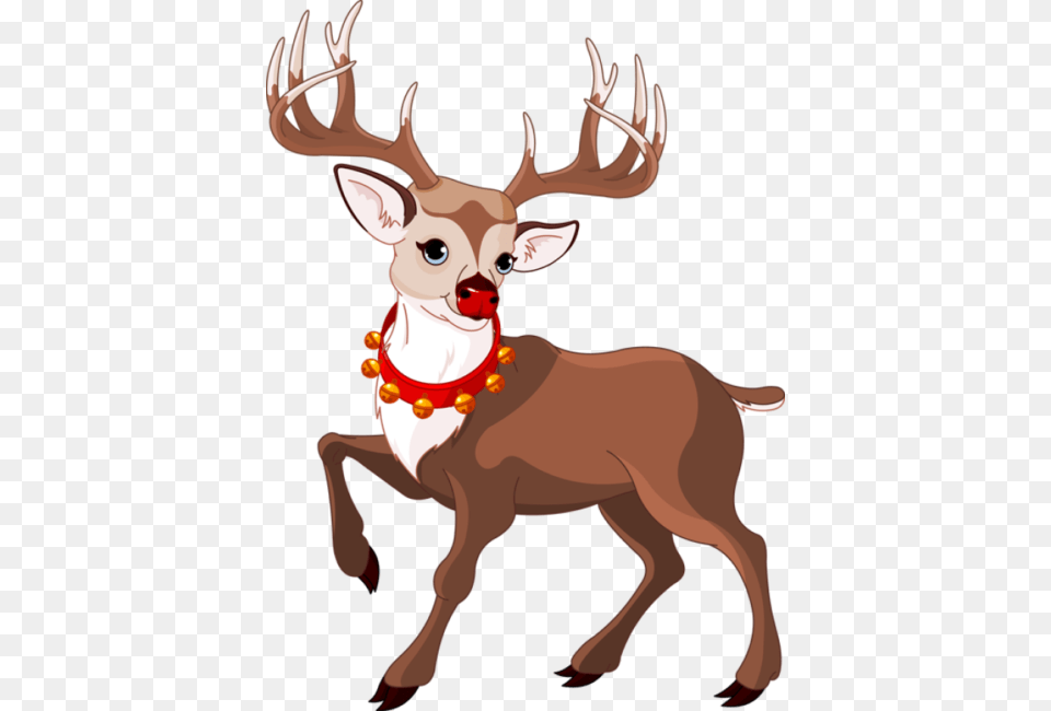 Christmas Deer Clipart Nice Coloring Pages For Kids, Animal, Mammal, Wildlife, Elk Png Image