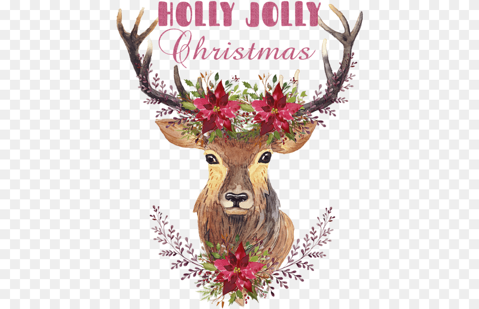 Christmas Deer Deer Art, Animal, Mammal, Wildlife, Elk Free Png Download