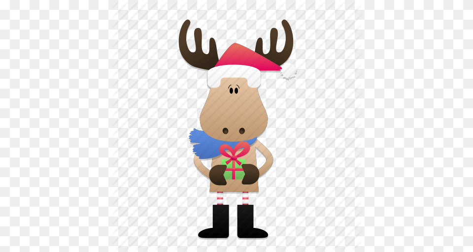 Christmas Deer Elk Fun Gift Santa Icon, Elf, Nature, Outdoors, Snow Png