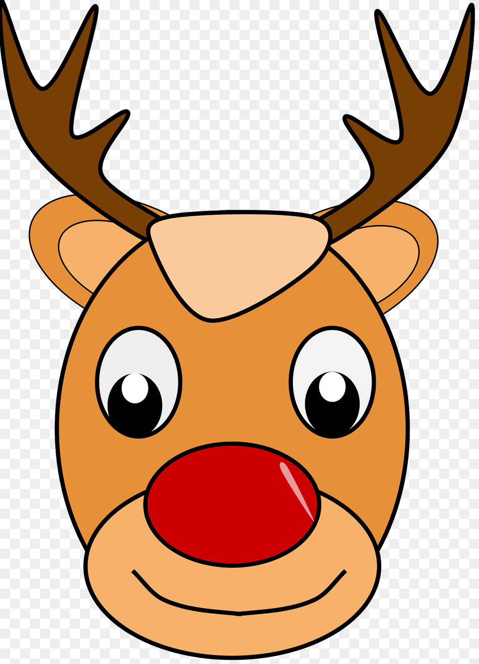 Christmas Deer Face Clipart, Animal, Mammal, Wildlife, Elk Free Png