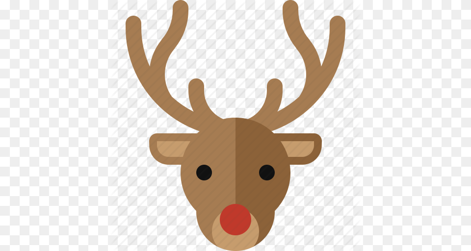Christmas Deer Horn Moose Red Nose Reindeer Rudolph Icon, Animal, Mammal, Wildlife, Antler Png