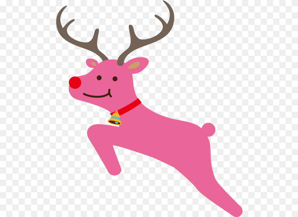 Christmas Deer Reindeer Antler For Cartoon, Animal, Mammal, Wildlife, Fish Free Png Download
