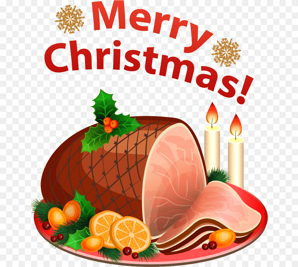 Christmas Dinner Mulled Wine Christmas Ham Sunday Tangerine, Food, Pork, Meat, Produce Png Image