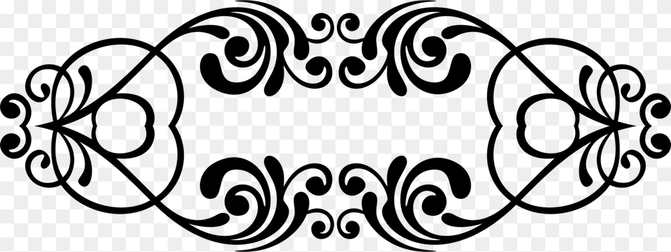 Christmas Divider Border Design Black And White, Gray Png Image