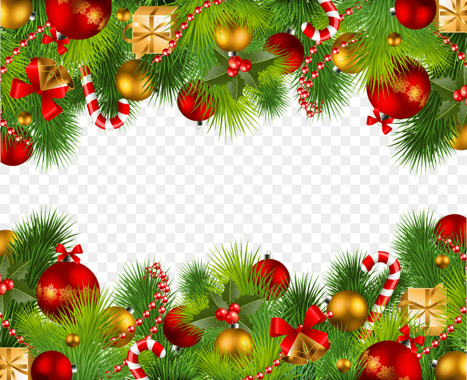 Christmas Double Frame, Accessories, Christmas Decorations, Festival, Plant Free Png