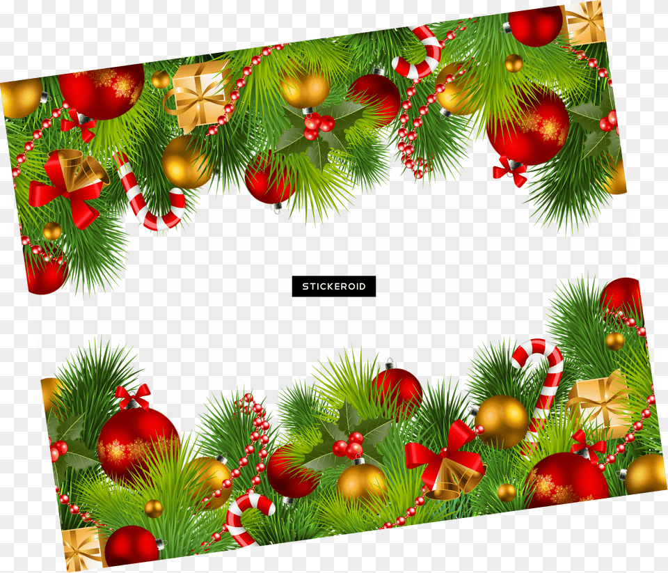 Christmas Double Frame Transparent Christmas Border Free Png