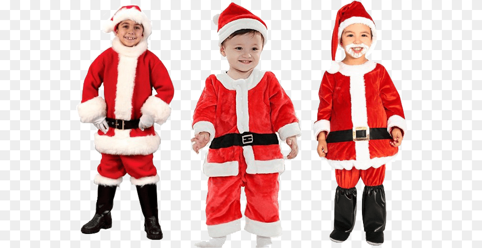 Christmas Dress Clipart Santa Costume Boy, Child, Person, Clothing, Male Png Image