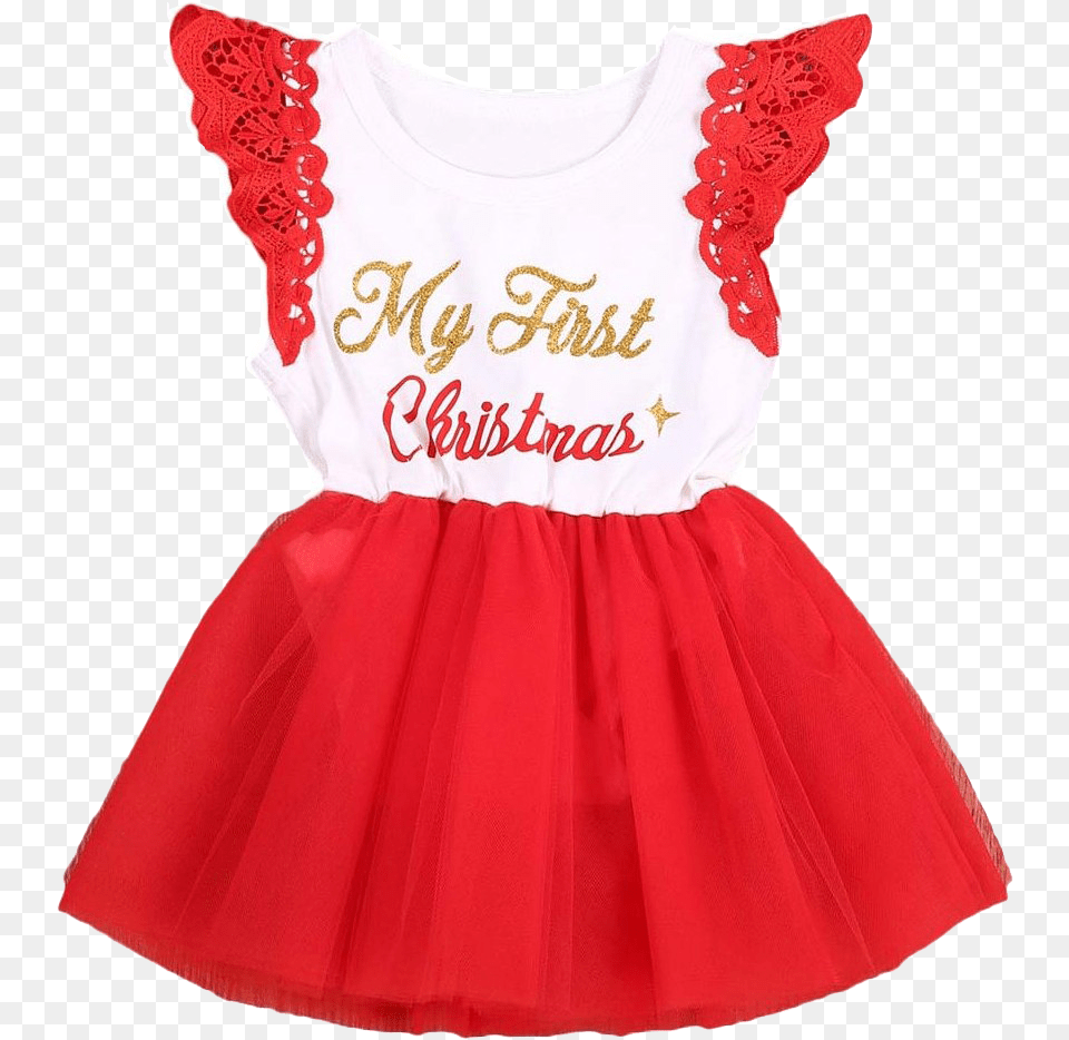 Christmas Dress Image My First Christmas Dress, Blouse, Clothing, Skirt Free Png Download