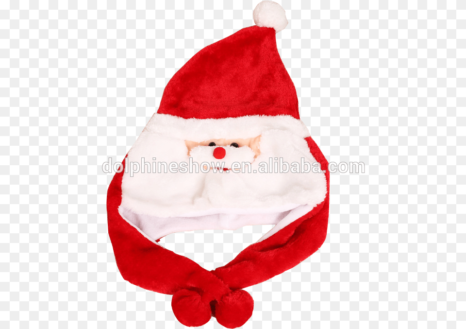 Christmas Ear Muffs Santa Claus Winter Warm Earflap Santa Claus, Clothing, Hat, Plush, Toy Free Transparent Png