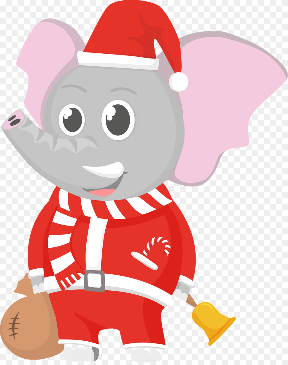 Christmas Elephant Clipart, Mascot, Nature, Outdoors, Snow Free Png