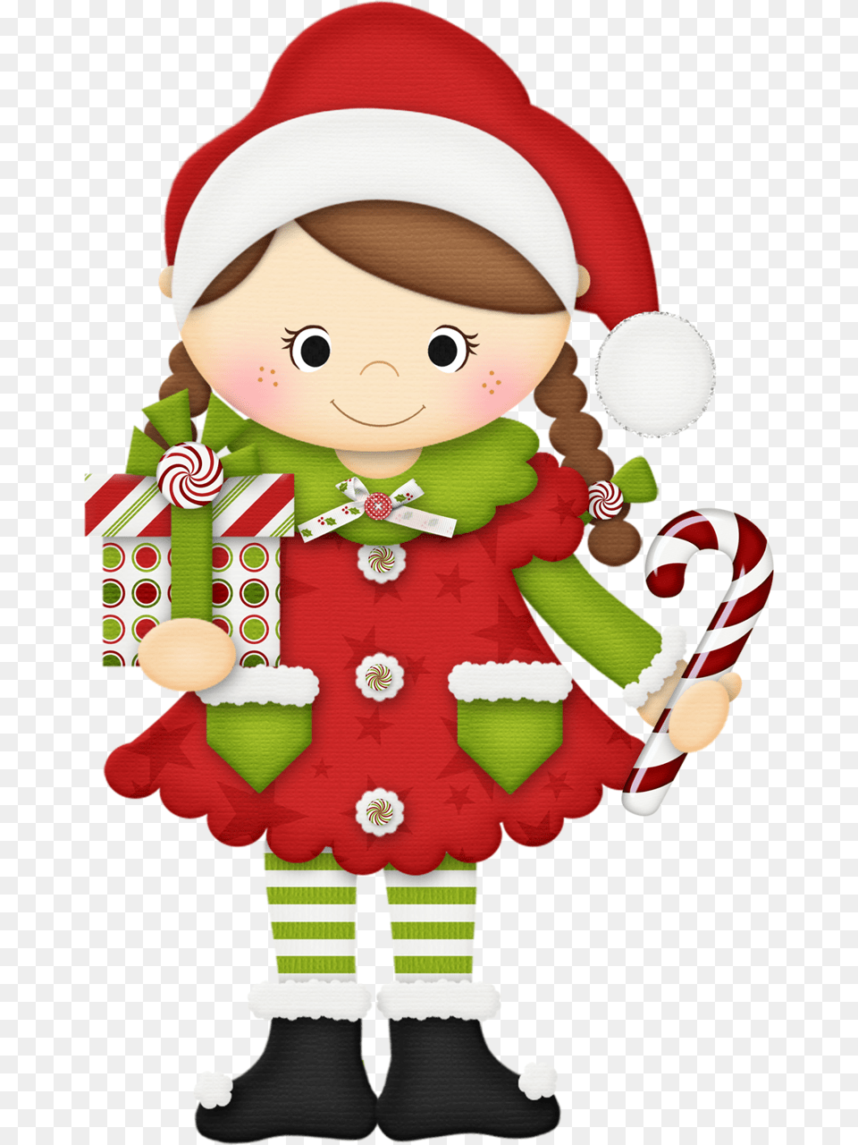 Christmas Elf At Work Image Mamae Noel Desenho, Food, Sweets, Doll, Toy Free Transparent Png