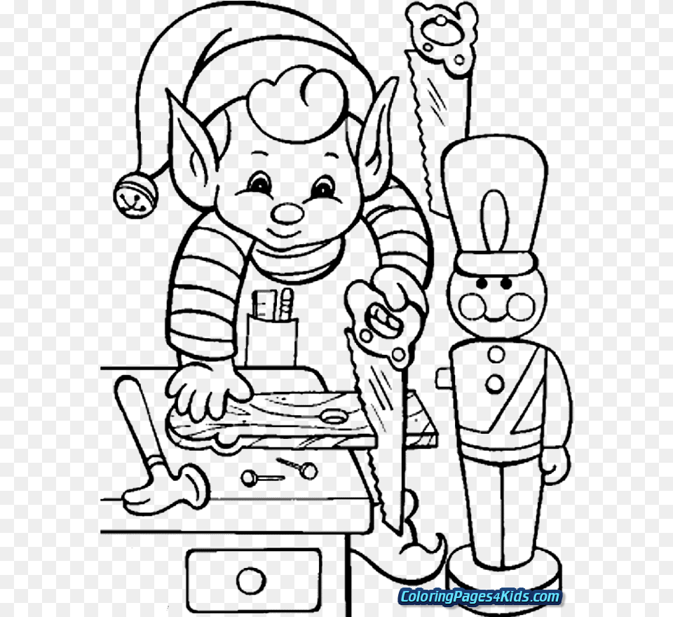 Christmas Elf Coloring Pages, Person Free Transparent Png