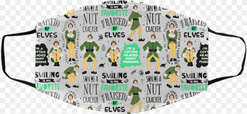 Christmas Elf Face Mask Buddy The Elf Washable Reusable, Clothing, Vest, Art, Collage Png