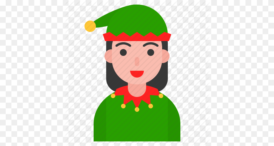 Christmas Elf Fancy Girl Party Xmas Icon, Baby, Person, Face, Head Free Png Download