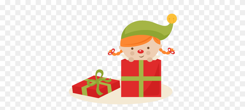 Christmas Elf Girl Clipart In Pack 6598 Cute Christmas Presents, Baby, Person, Dynamite, Weapon Free Png Download