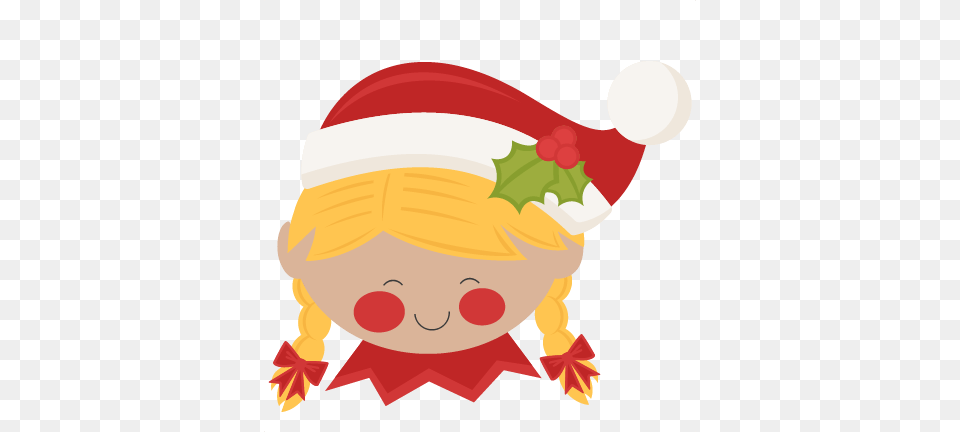 Christmas Elf Girl Scrapbook Cute Clipart, People, Person, Baby, Clothing Free Png Download