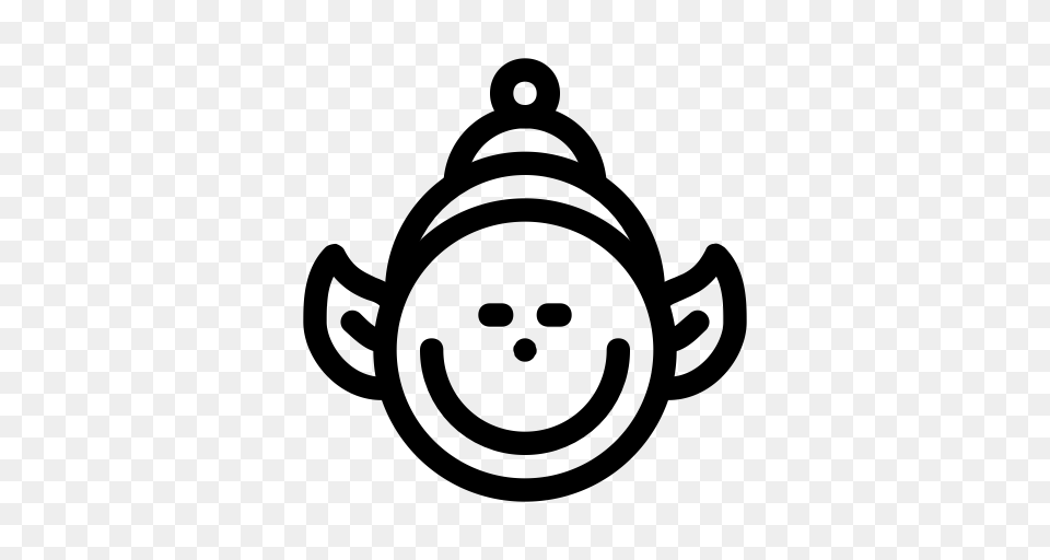 Christmas Elf Goblin Troll Icon, Gray Png Image