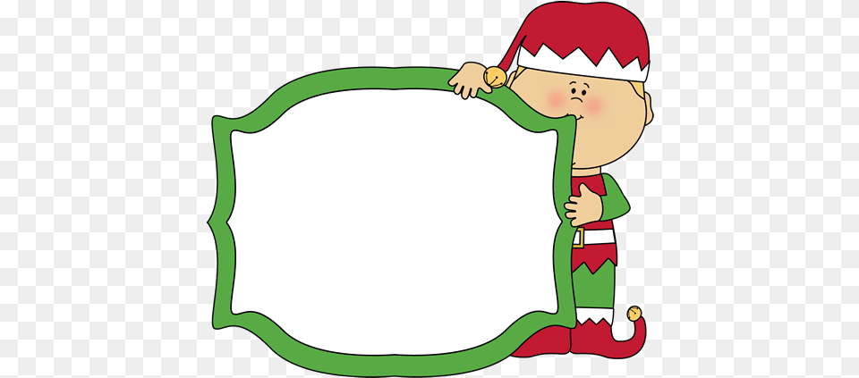 Christmas Elf Holding A Blank Sign Christmas Elf, Smoke Pipe, White Board, Baby, Person Png Image