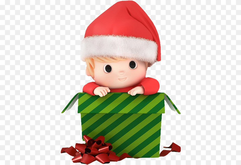 Christmas Elf Transparent Hd Photo Baby Christmas Clip Art, Person, Doll, Toy Free Png Download