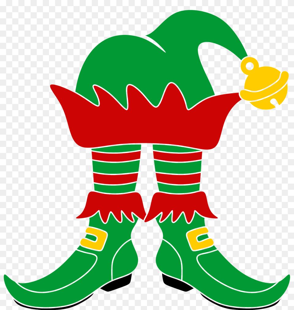 Christmas Elf39s Hat And Boots Clipart, Elf, Animal, Bear, Mammal Free Png