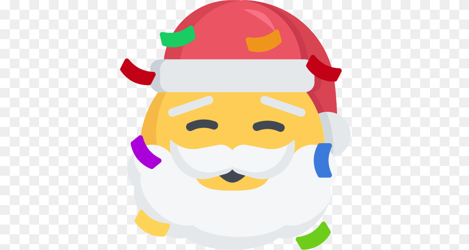 Christmas Emoji Excited Party Santa Christmas Party Emoji, Outdoors, Baby, Nature, Person Free Png Download