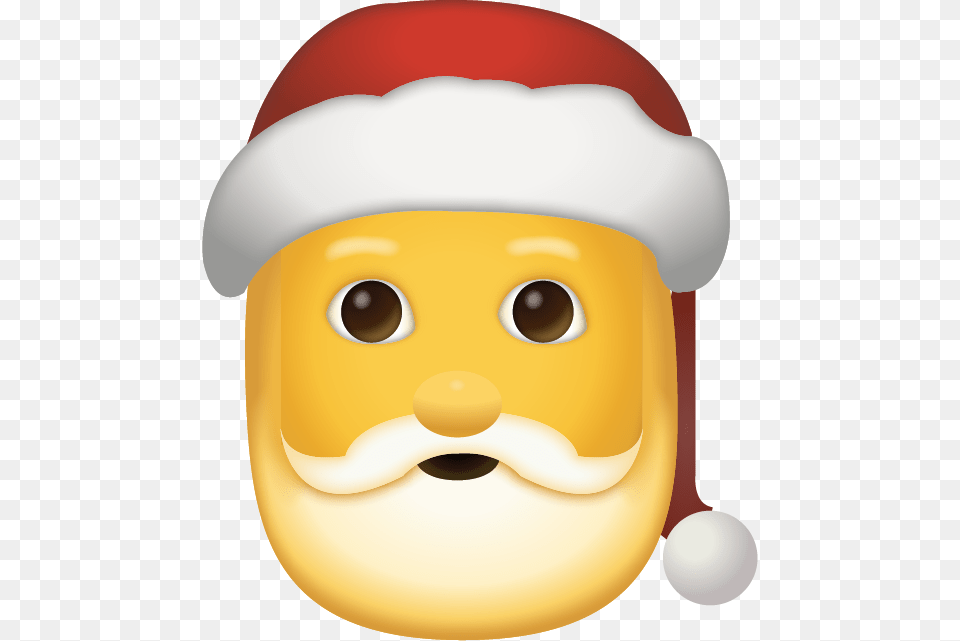Christmas Emoji Santa Claus Emoji, Plush, Toy, Clothing, Hardhat Png Image