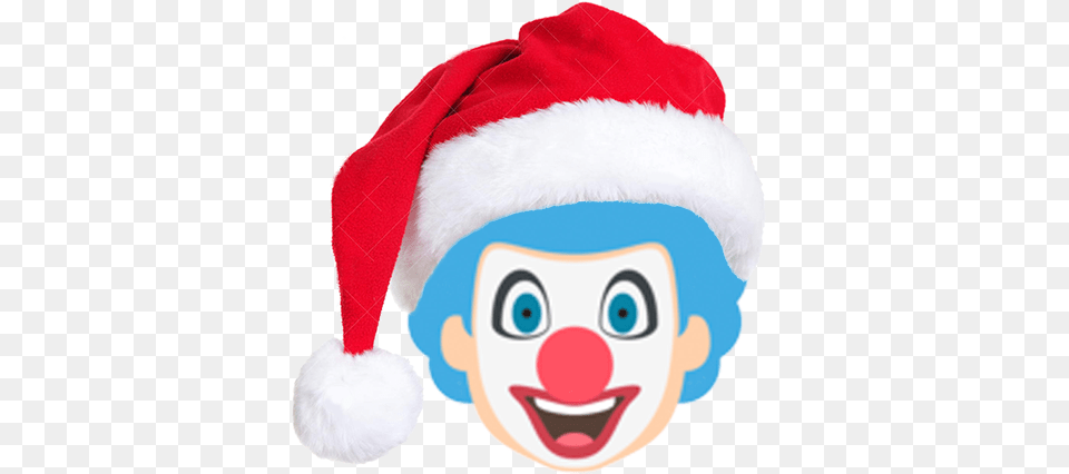 Christmas Emoji Sticker Emojis For Imessage By Girl Clown Face Cartoon, Performer, Person, Head, Clothing Free Png Download