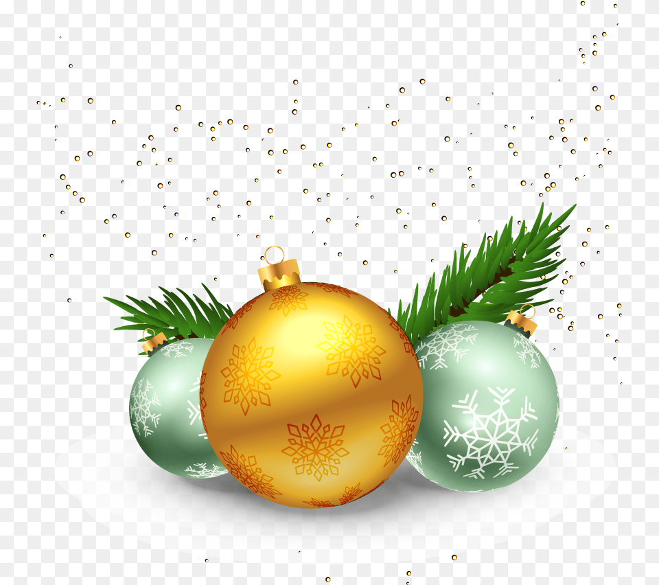 Christmas Euclidean Vector Clip Art Golden Light Effect Christmas Background Vector, Sphere, Balloon, Accessories, Green Free Png Download