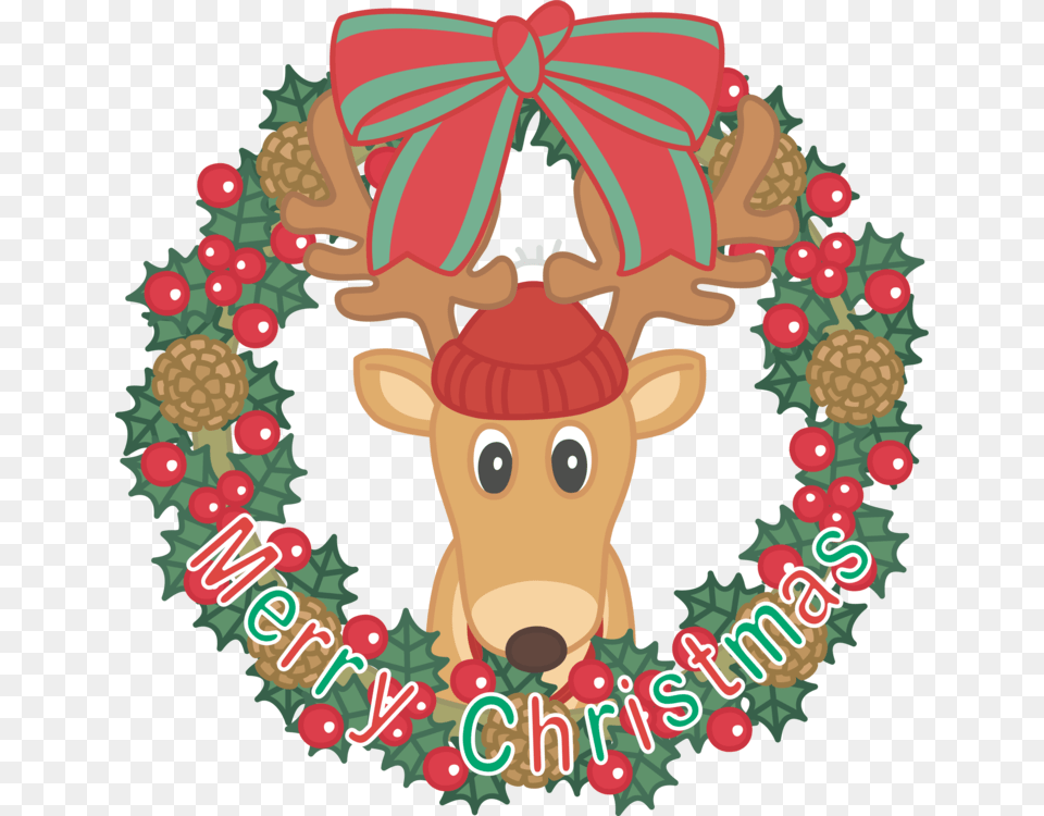 Christmas Evedeerreindeer Christmas Day, Wreath, Baby, Person, Livestock Free Png Download