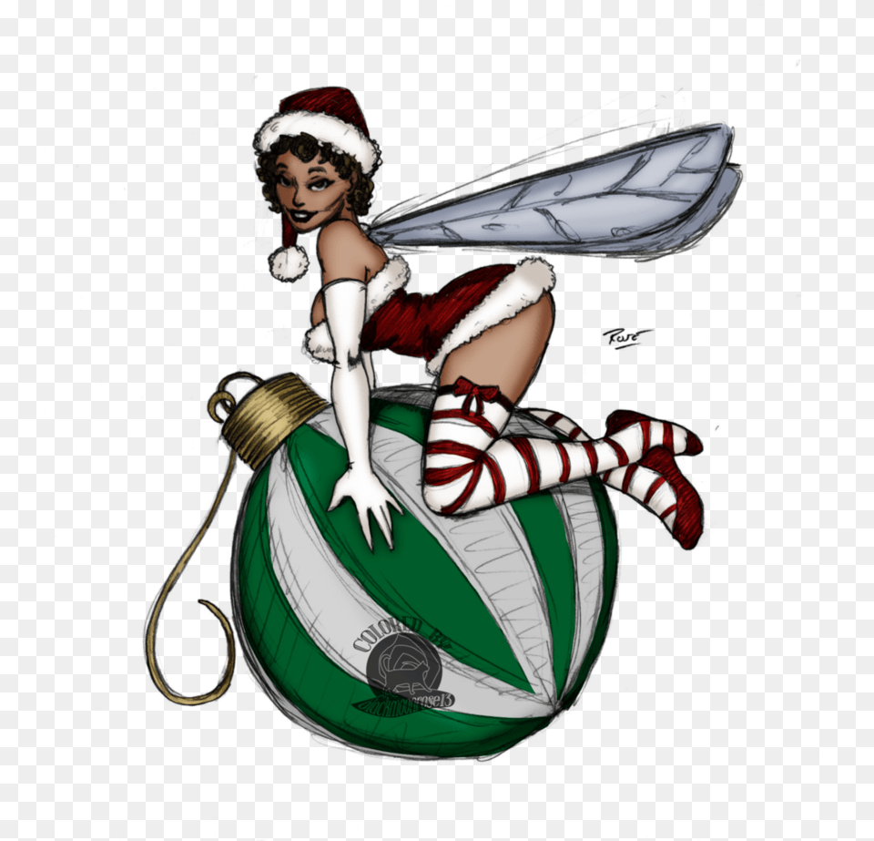 Christmas Fairy Pinup, Adult, Female, Person, Woman Png