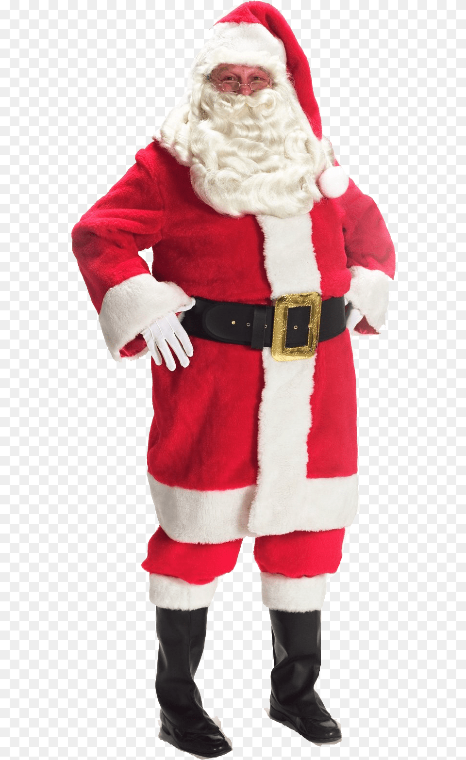 Christmas Father Photo Background Santa Claus Standing Hd, Baby, Person, Clothing, Coat Png