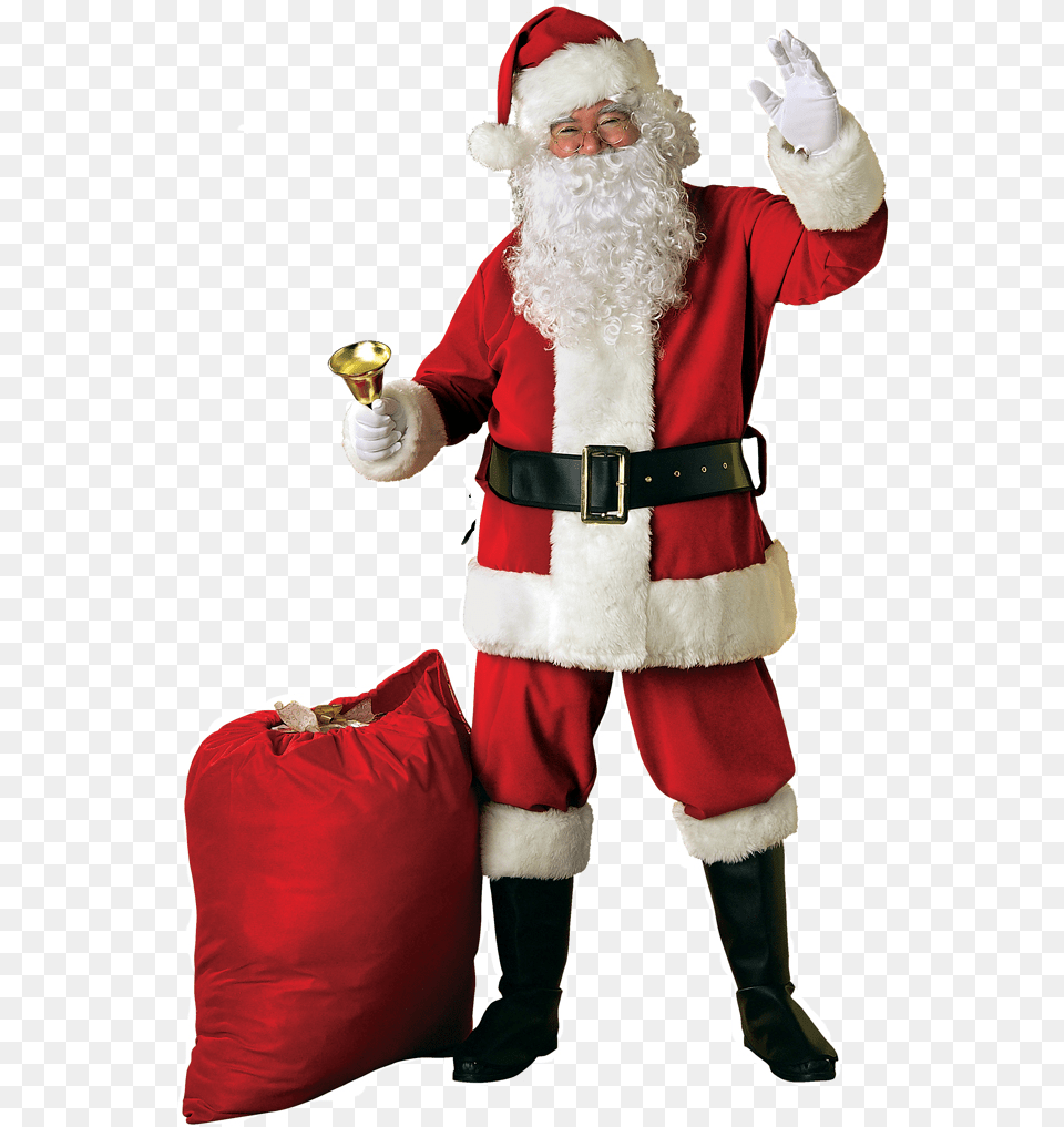 Christmas Father Santa Claus Full Images Of Santa, Person, Shoe, Footwear, Clothing Free Png Download