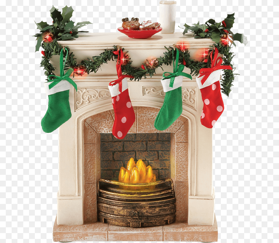 Christmas Figurine By Possible Dreams Christmas Stocking, Fireplace, Indoors, Hearth, Christmas Decorations Png Image