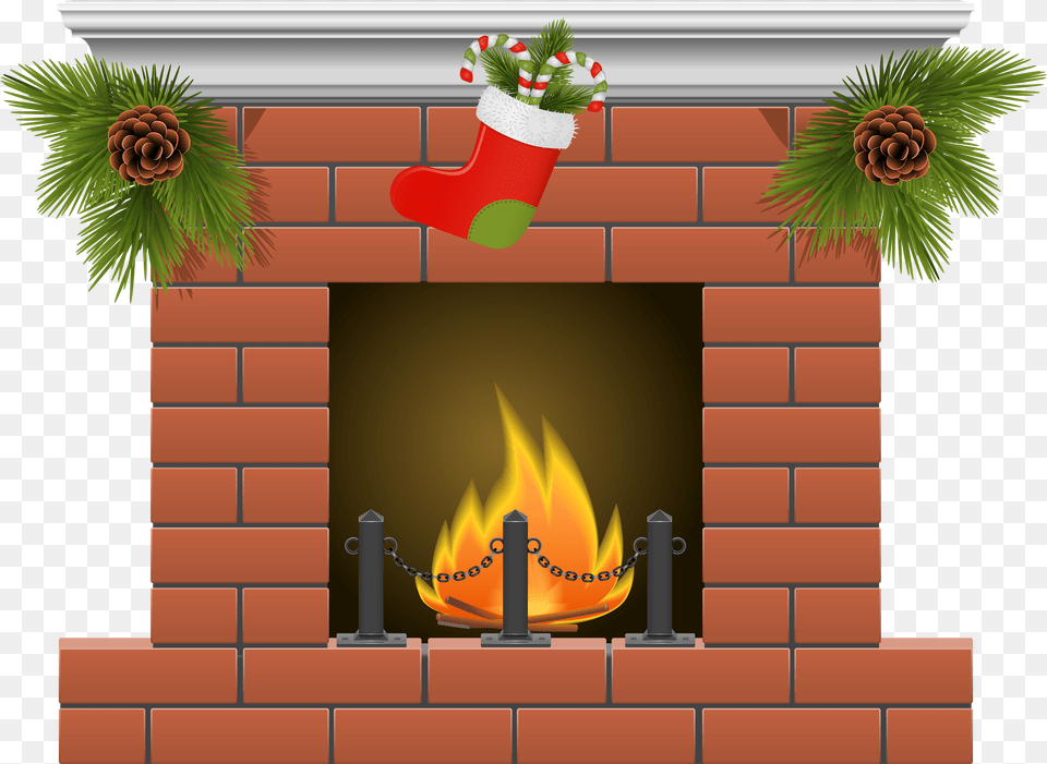 Christmas Fireplace Clipart, Hearth, Indoors, Dynamite, Weapon Free Png Download