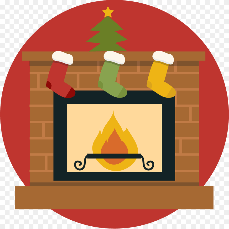 Christmas Fireplace Decoration Clip Art, Indoors, Hearth Free Png