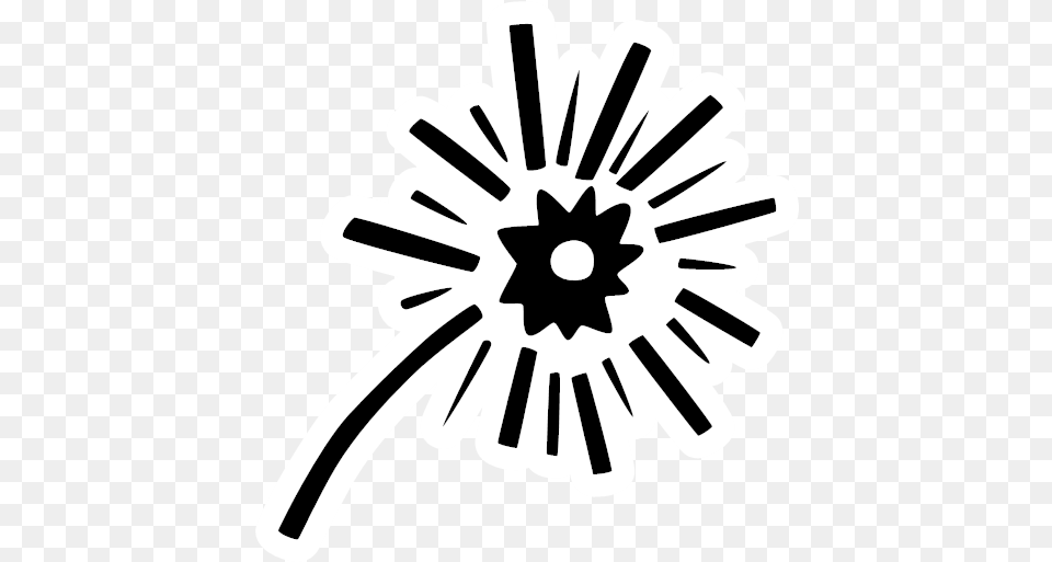 Christmas Fireworks New Year Party Icon New Years Hand, Stencil, Machine, Gear Png Image