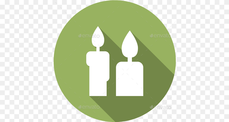 Christmas Flat Circle With Shadow Icons Vertical, Disk, Candle Png