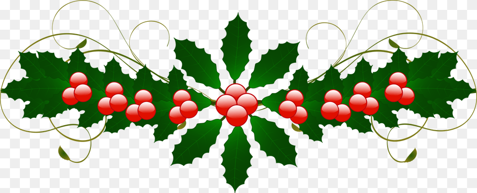 Christmas Flourish Clipart, Food, Fruit, Plant, Produce Free Png