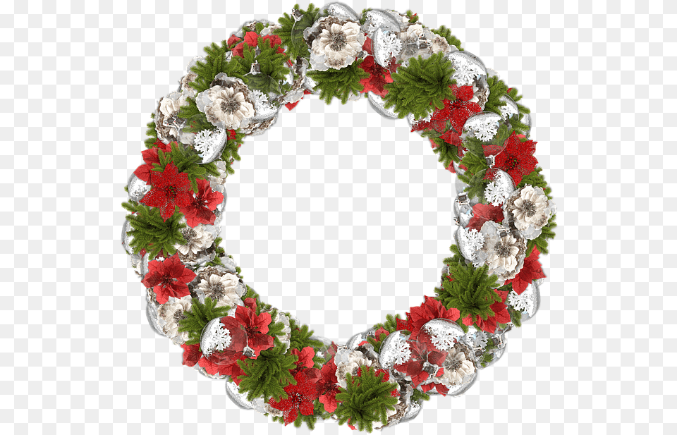 Christmas Flower Crown, Flower Arrangement, Plant, Wreath Free Png Download