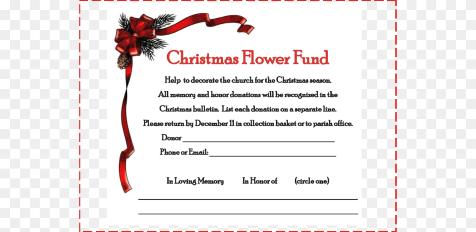 Christmas Flower Fund Floral Design, Text, Diploma, Document Png
