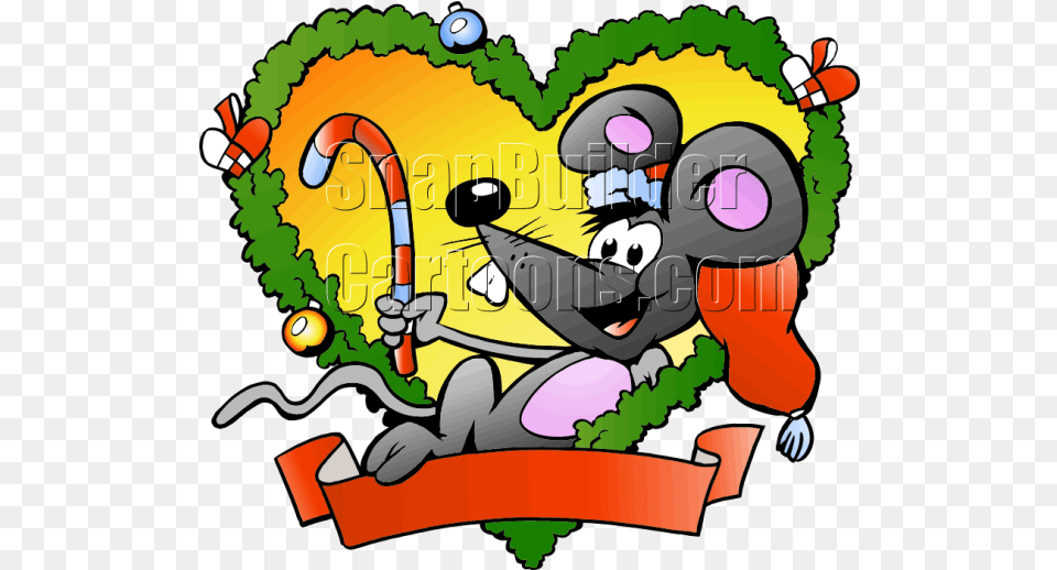 Christmas Fraim Mouse Holding Candy Cane Todo Marrano Le Llega Su Nochebuena Dibujo, Dynamite, Weapon, Art, Graphics Png