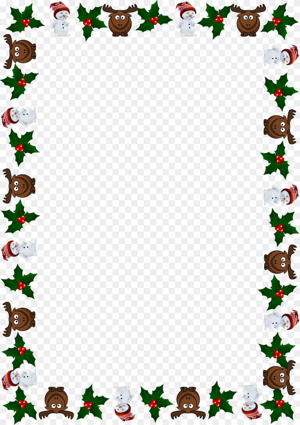 Christmas Frame Clipart, Nature, Outdoors, Snow, Snowman Free Png