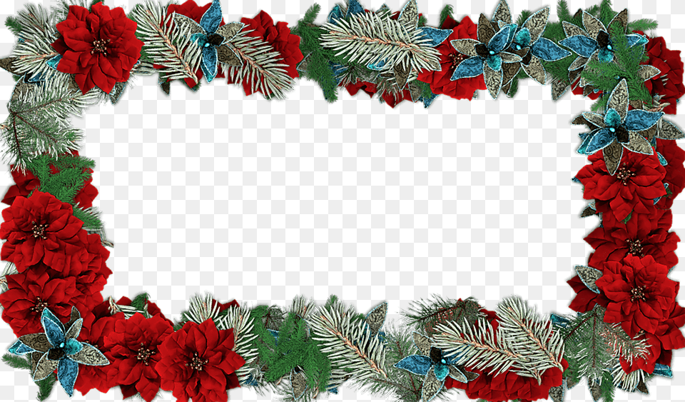 Christmas Frame Flowers, Art, Floral Design, Graphics, Pattern Png