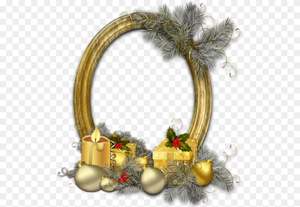 Christmas Frame Transparent Background Oval Png