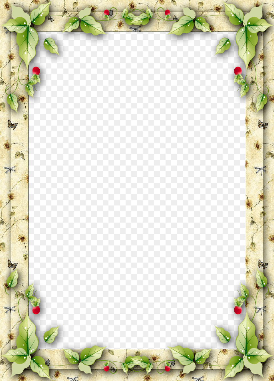 Christmas Frame With Mistletoe Leaves Christmas Day Png Image