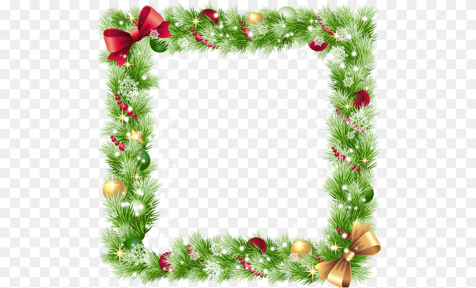 Christmas Frame With Ornaments And Free Christmas Borders, Plant Png