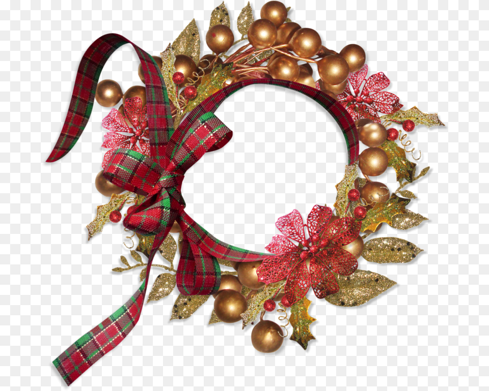 Christmas Frame Wreath, Accessories Png Image