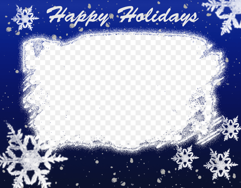 Christmas Frames Blue Christmas Frame, Nature, Outdoors, Snow, Snowflake Free Png Download